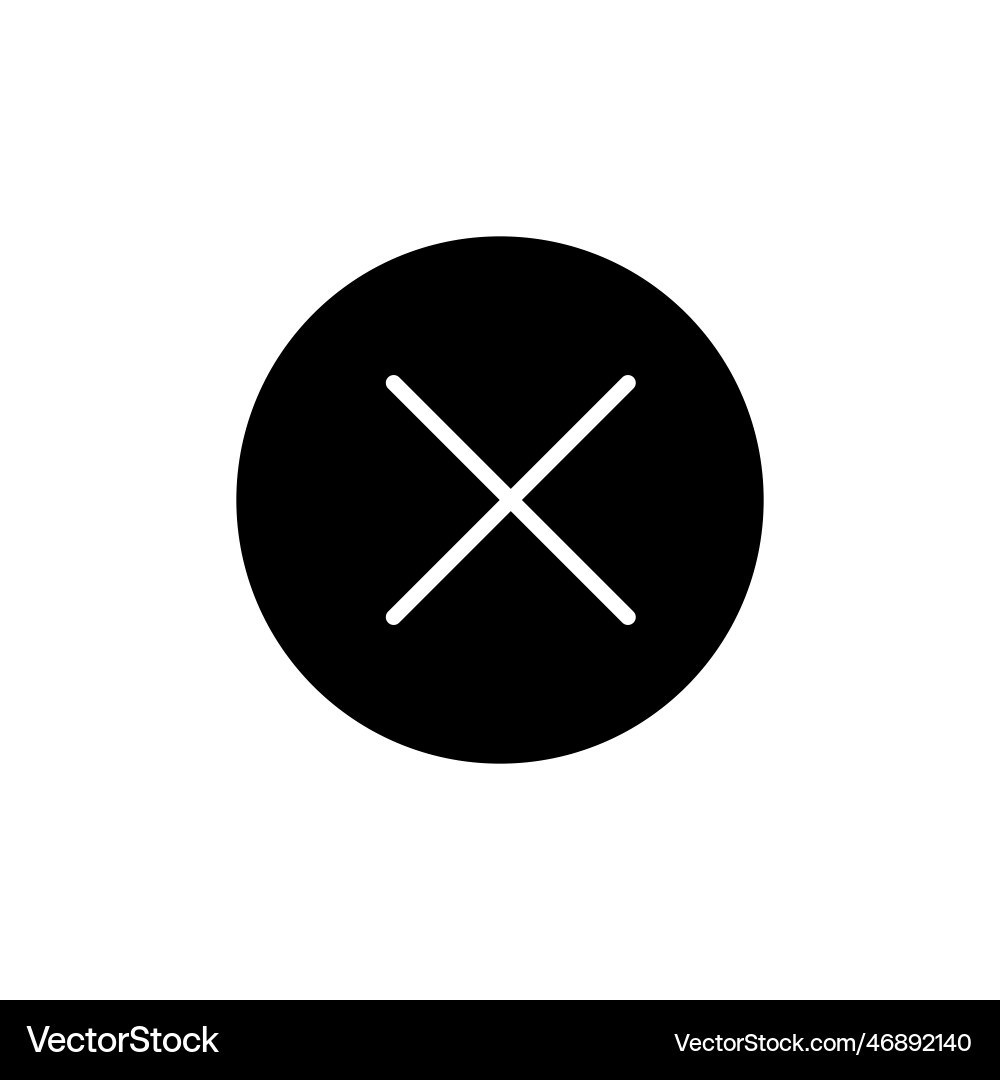 Close icon delete remove cancel exit symbol vector image