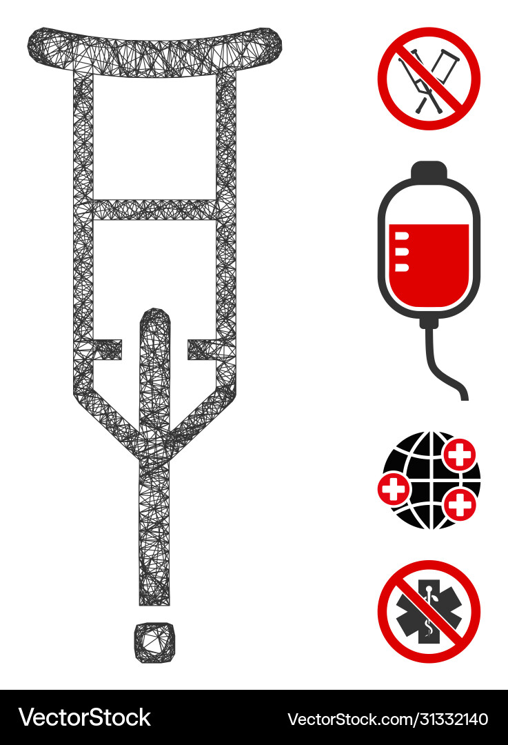 Crutch web mesh Crutch web mesh vector image