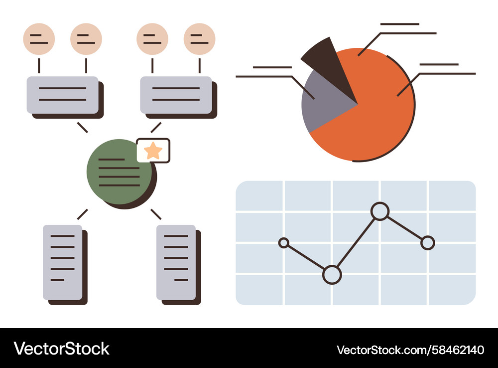 Data Analysis & Visualization Elements Vector Image