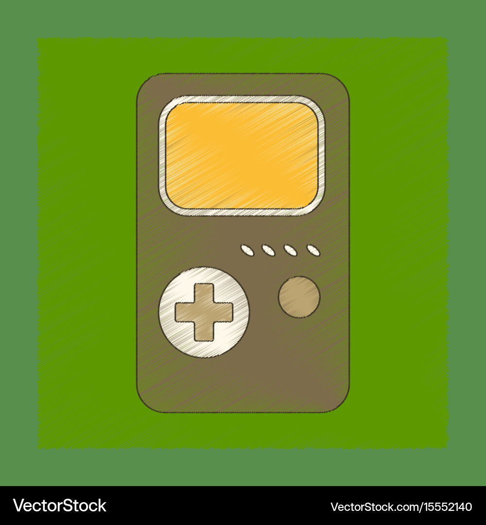 Flat shading style icon game console Vector Image