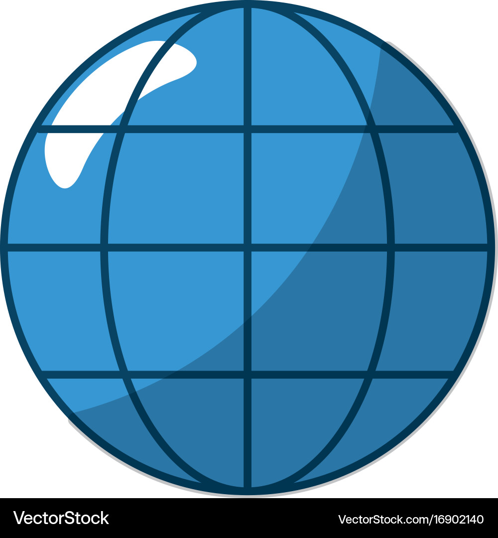 Global symbol to data center connection vector image