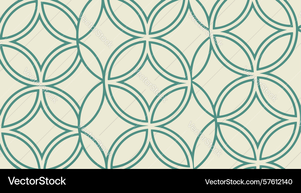 Interlocking circular designs pattern serene vector image