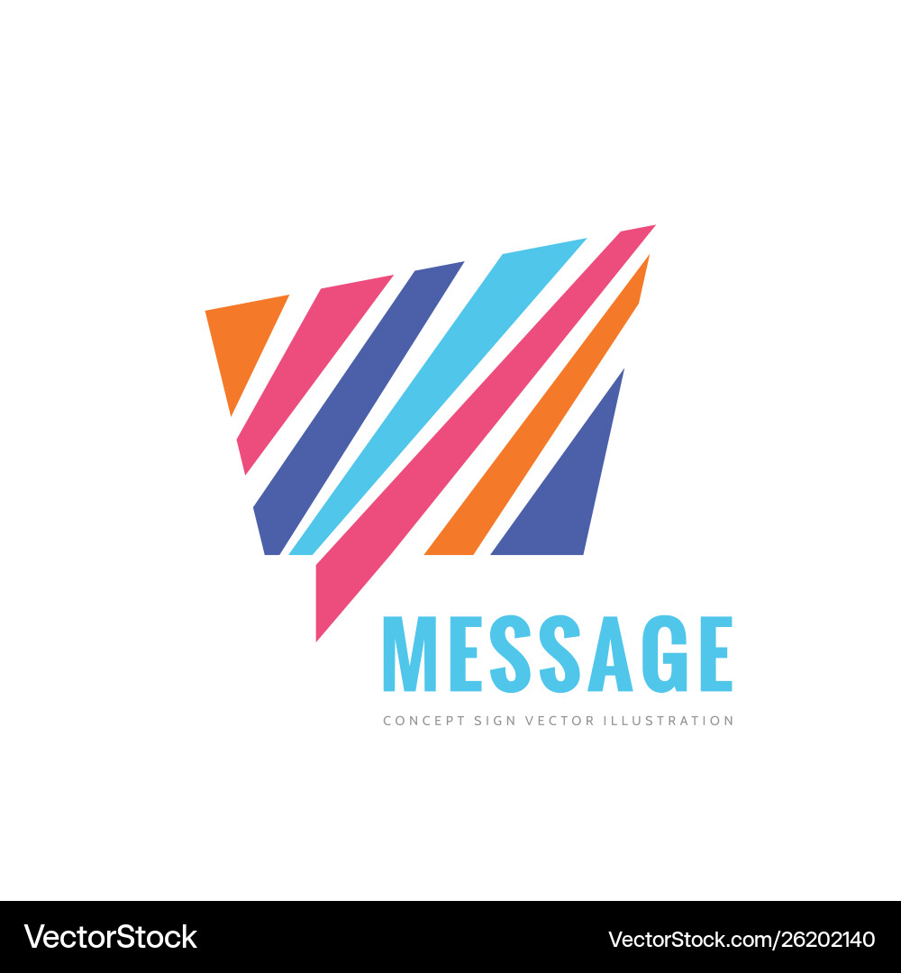Message concept logo template design Message concept logo template design vector image