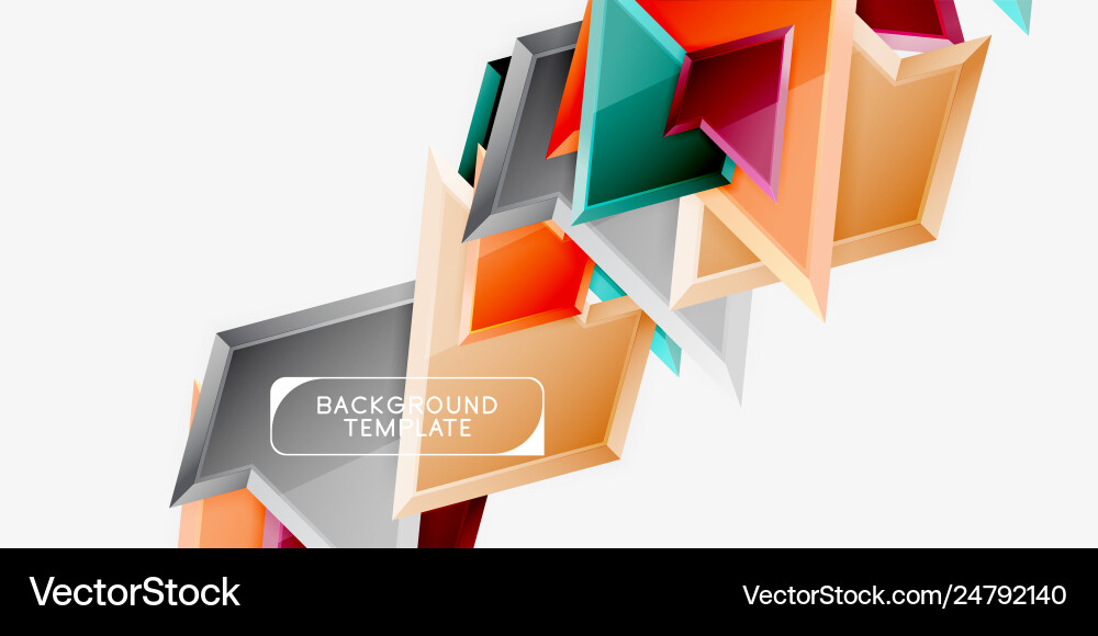 Minimal geometrical triangles with 3d effect Vector Image