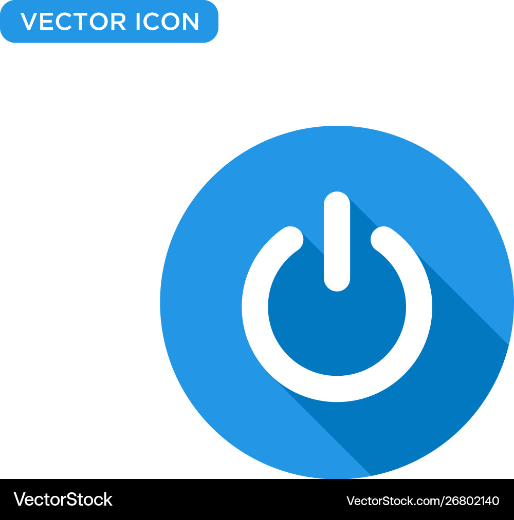 Power button icon design Power button icon design vector image