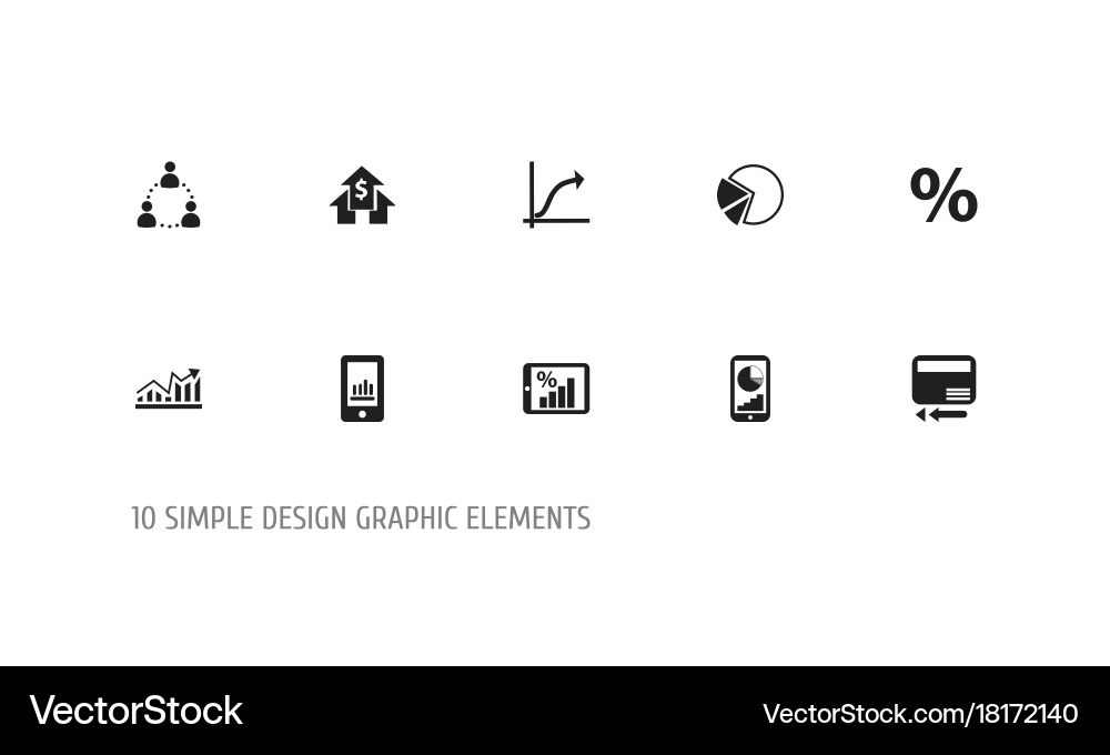 Set of 10 editable logical icons includes symbols Vector Image