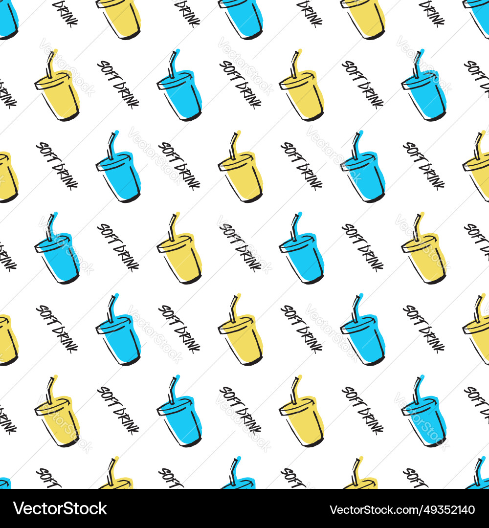 Summer vibes soda break delight pattern Vector Image