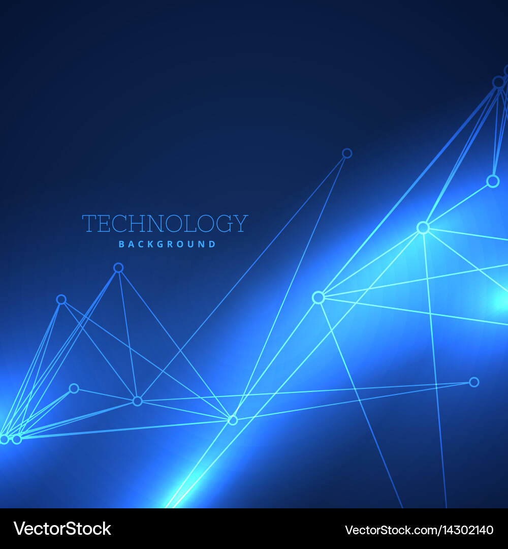 Technology background with network lines vector image