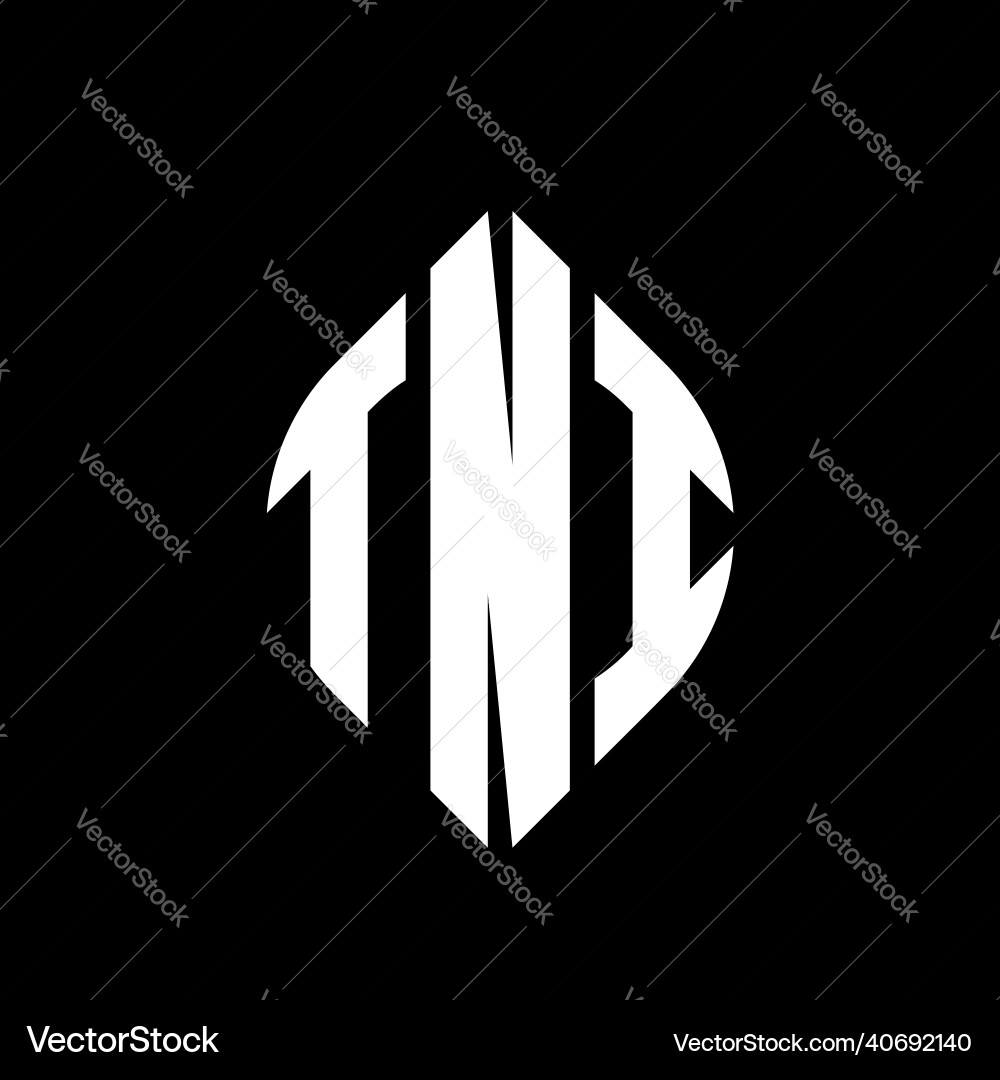 Tni Kreis Buchstaben Logo Design Tni Kreis Buchstaben Logo Design vektorbild