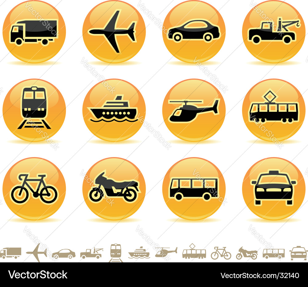 Transportation Icon Set vector image