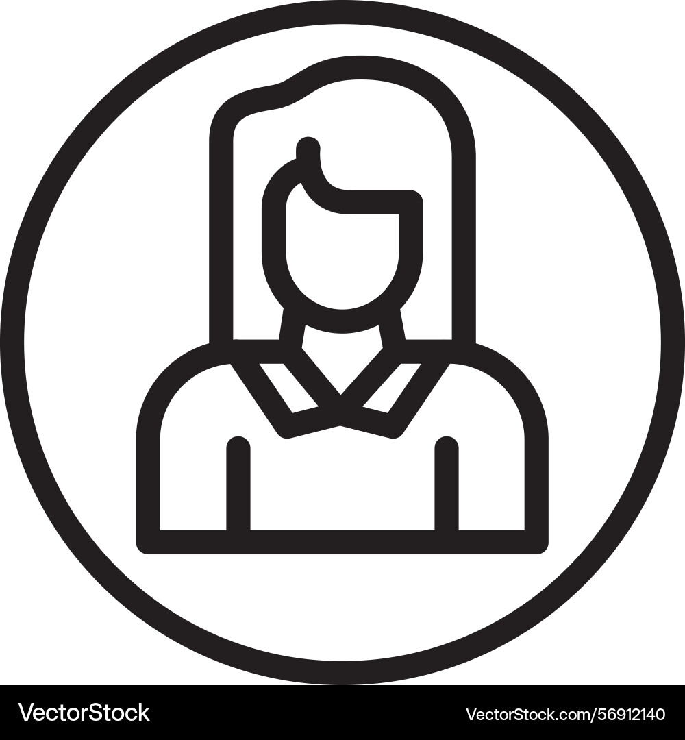 User linear style icon design Vector Image