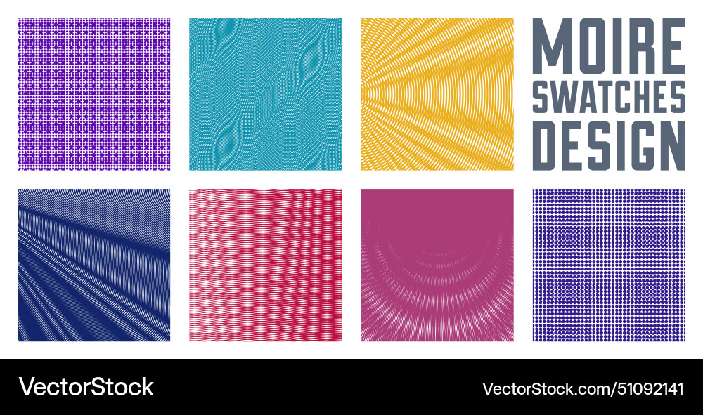 Abstract backgrounds set made with linear moire Abstract backgrounds set made with linear moire vector image