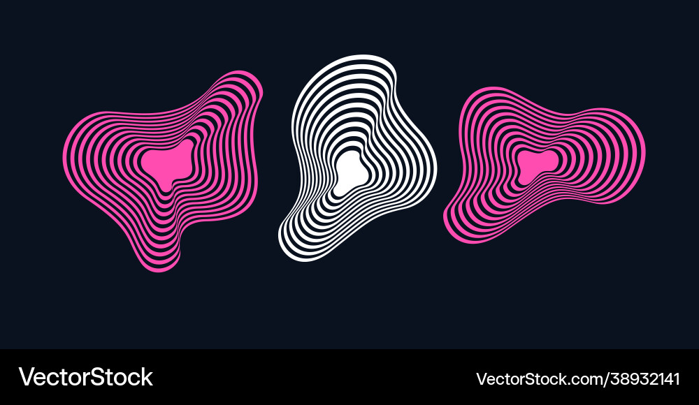 Amorphous element with effect visual vector image