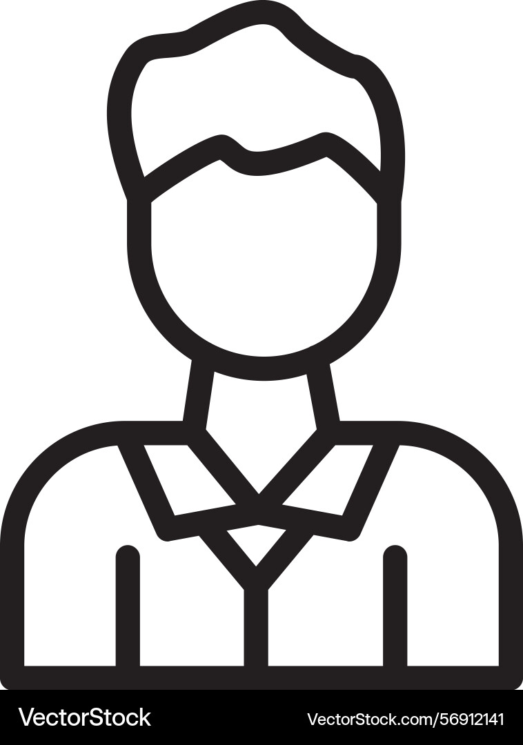 Avatar linear style icon design Vector Image
