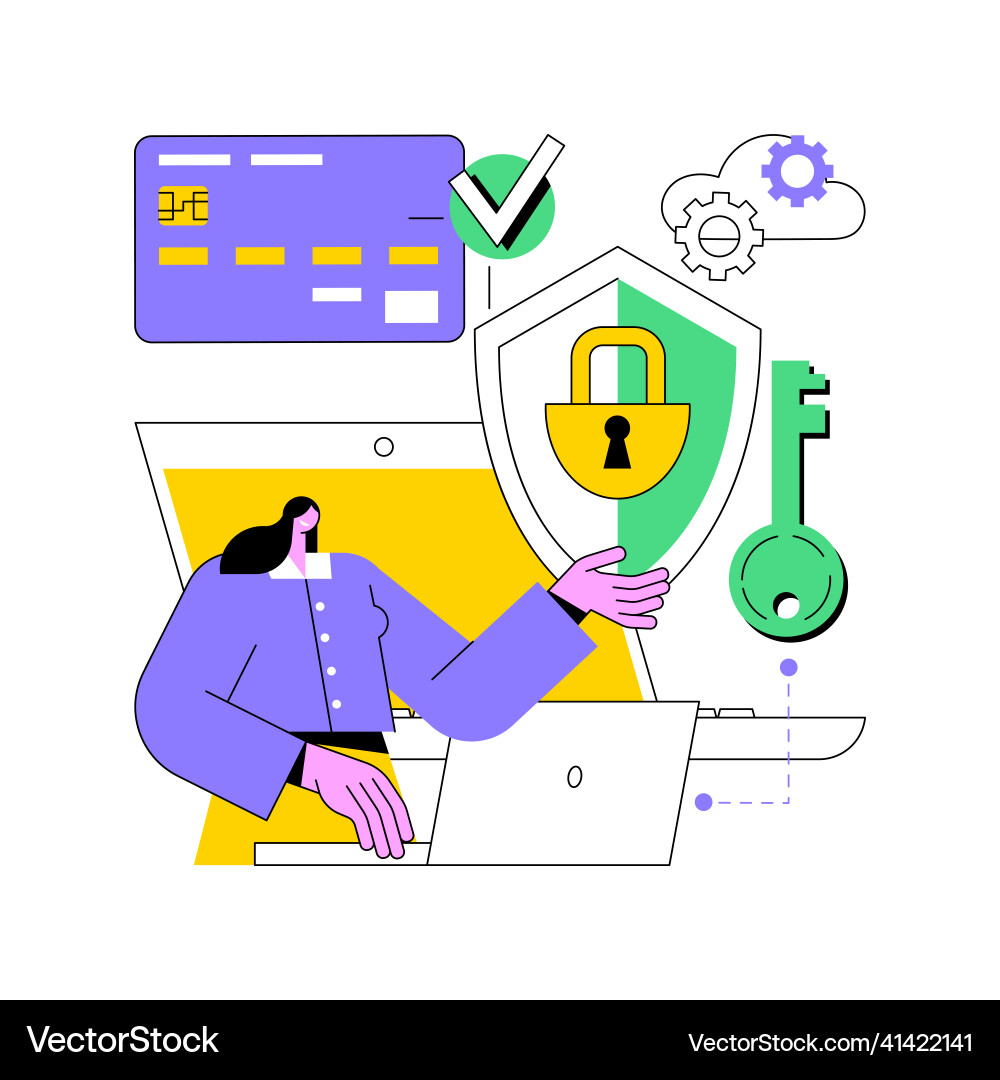 Cyber security software abstract concept Cyber security software abstract concept vector image