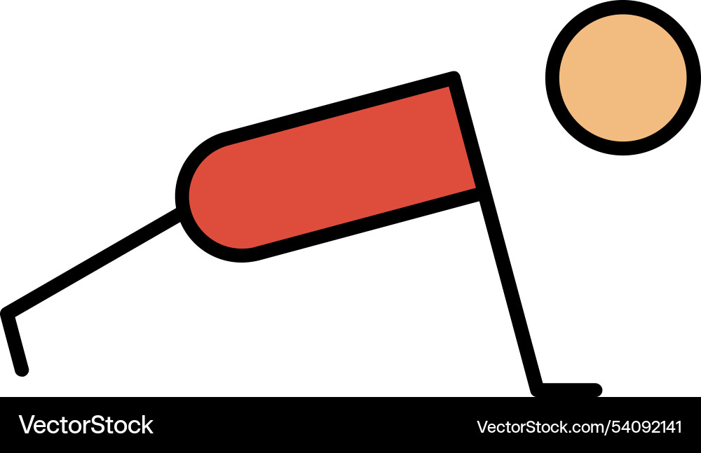 Exercise line filled icon design Vector Image