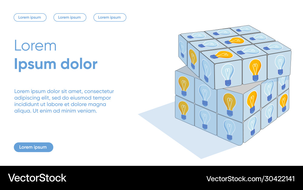 Problem Solving & Innovation Template vector image