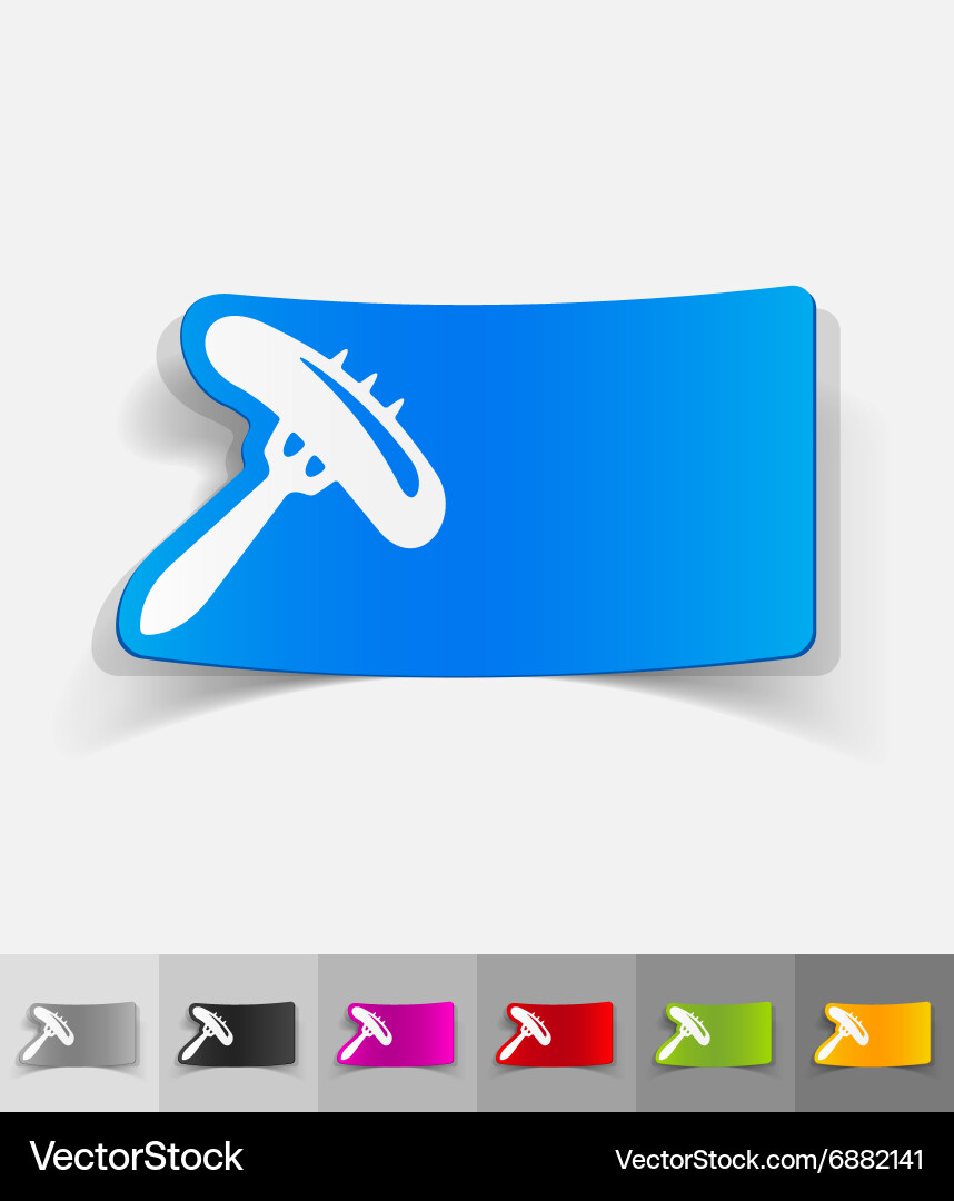 Realistic design element sausage on a fork vector image