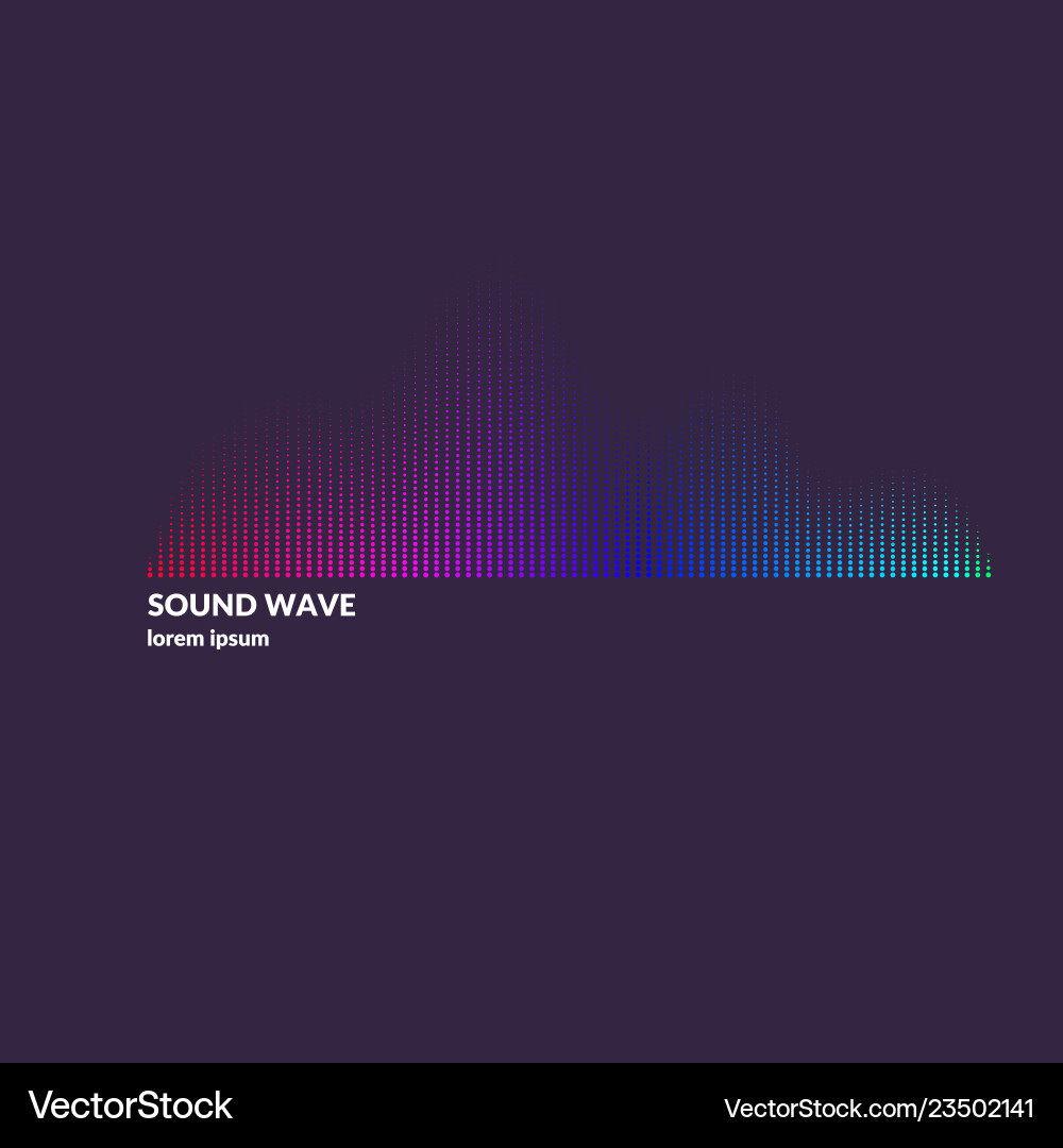 Sound wave equalizer on dark Royalty Free Vector Image