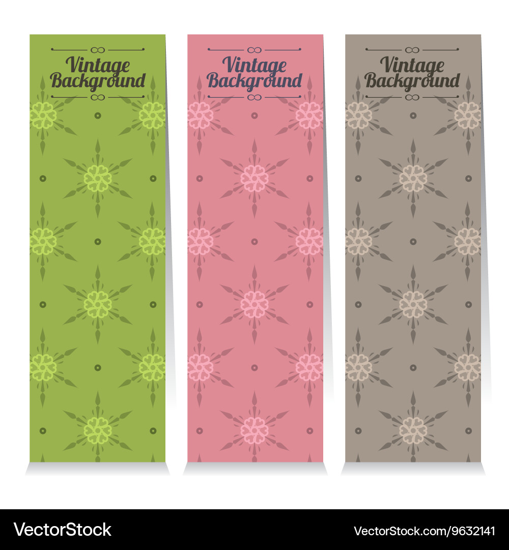 Vintage oriental style vertical banners Vector Image