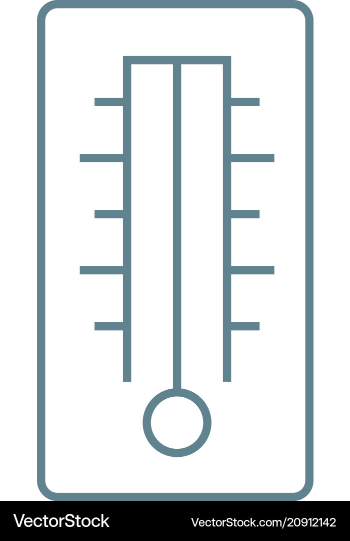Air temperature indicator linear icon concept Air temperature indicator linear icon concept vector image