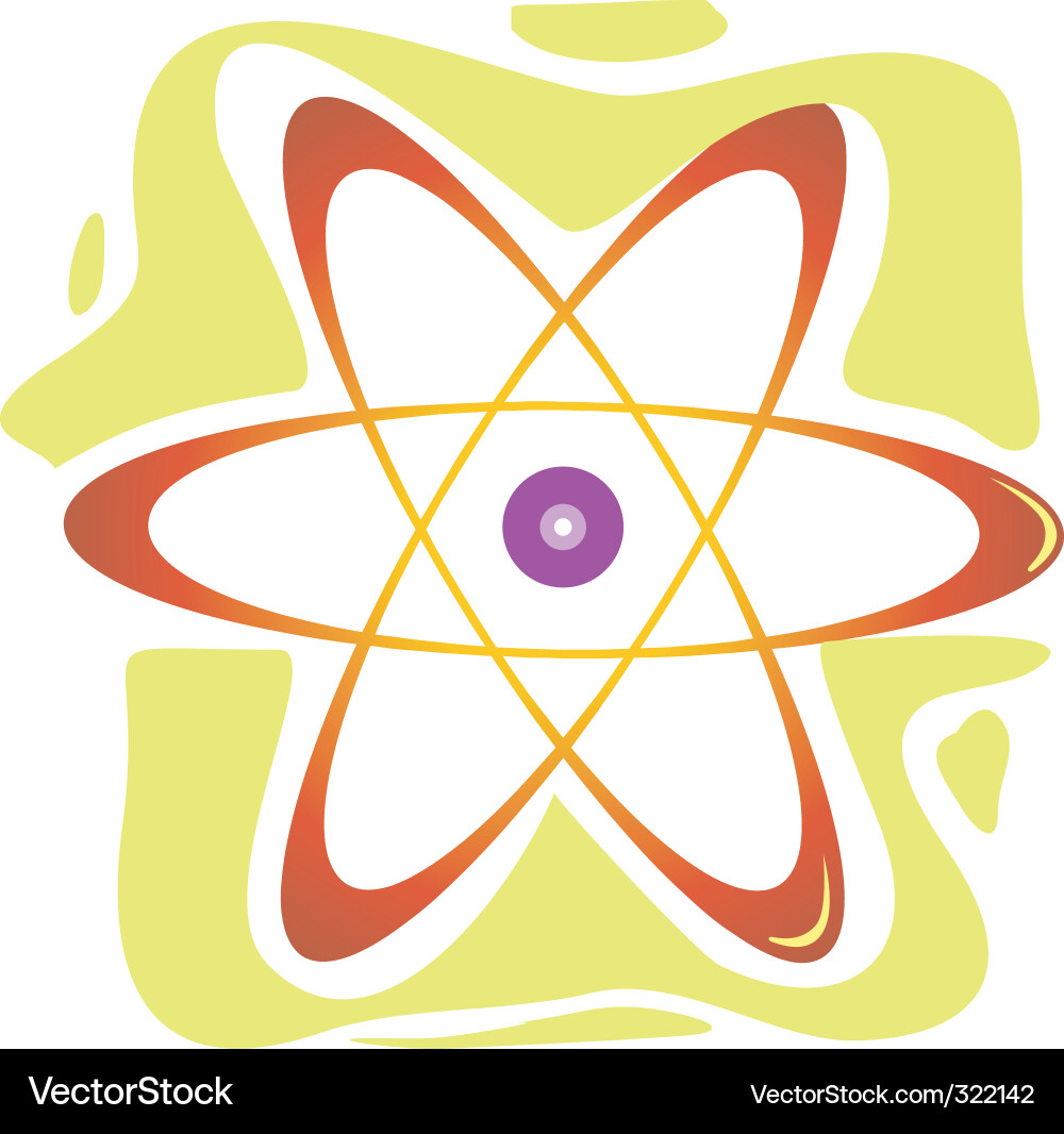 Atomic Structure and Symbols Vector Image
