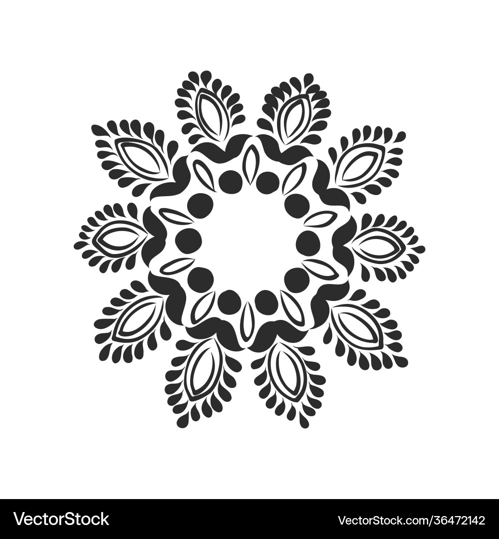 Decorative round element for creating an ornament Decorative round element for creating an ornament vector image