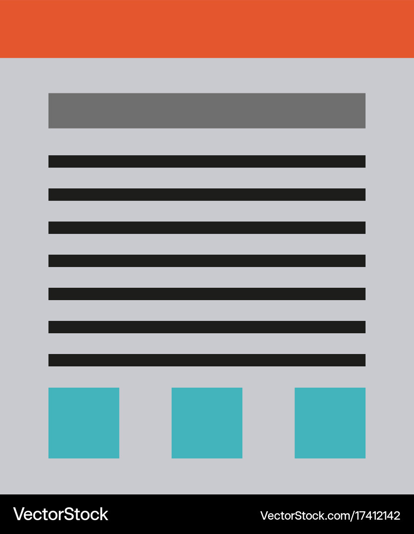 Document with lines and boxes icon image Vector Image