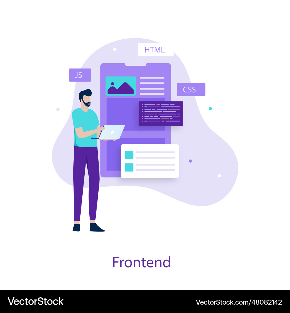 Frontend developer concept vector image