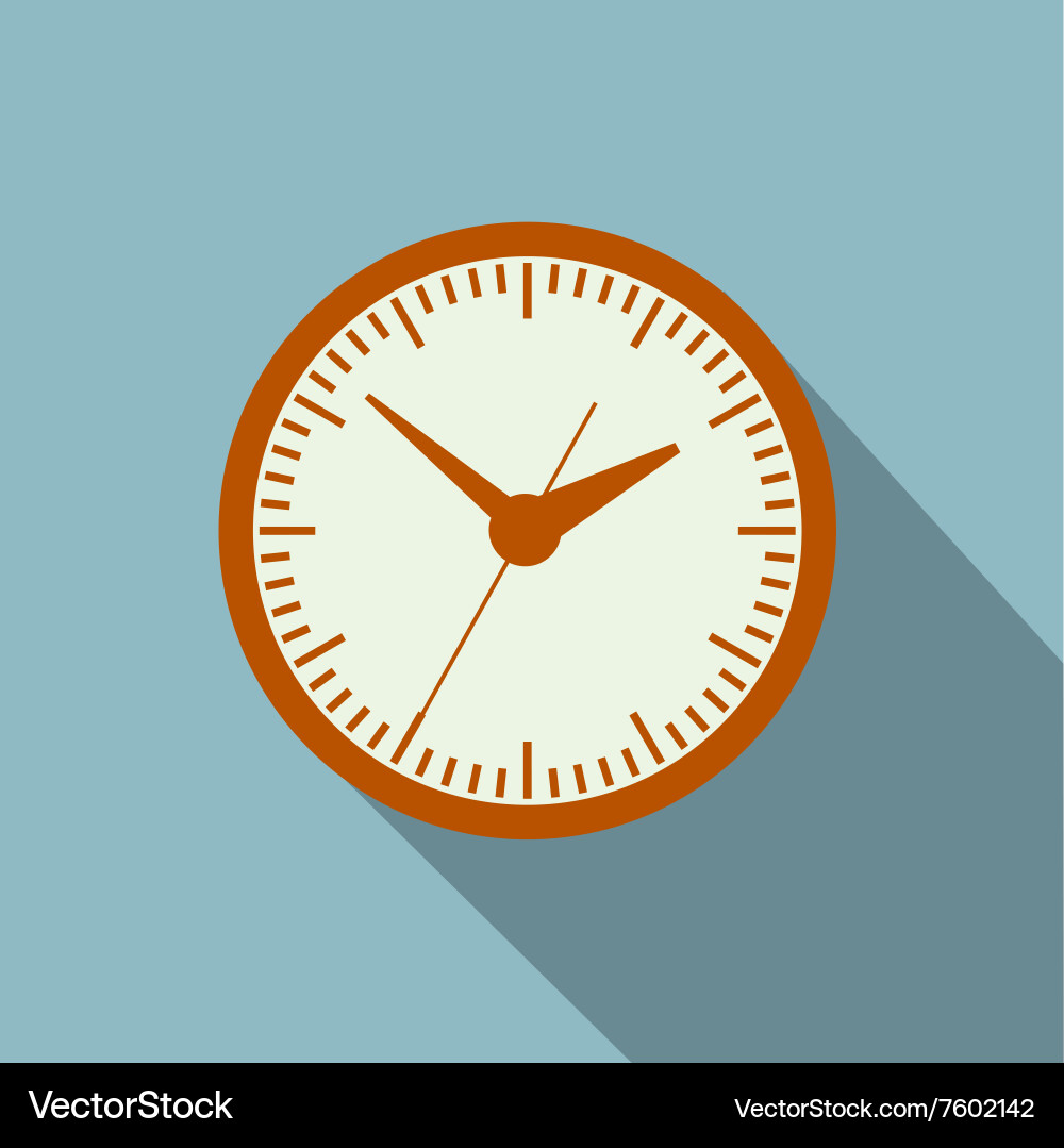 Image timer long shadow Vector Image