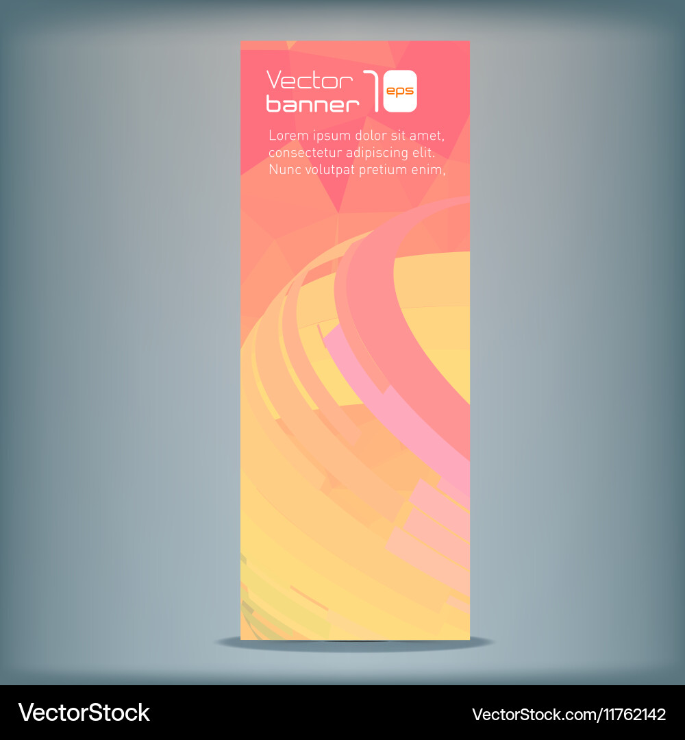 Modern banner with rounded lines vector image