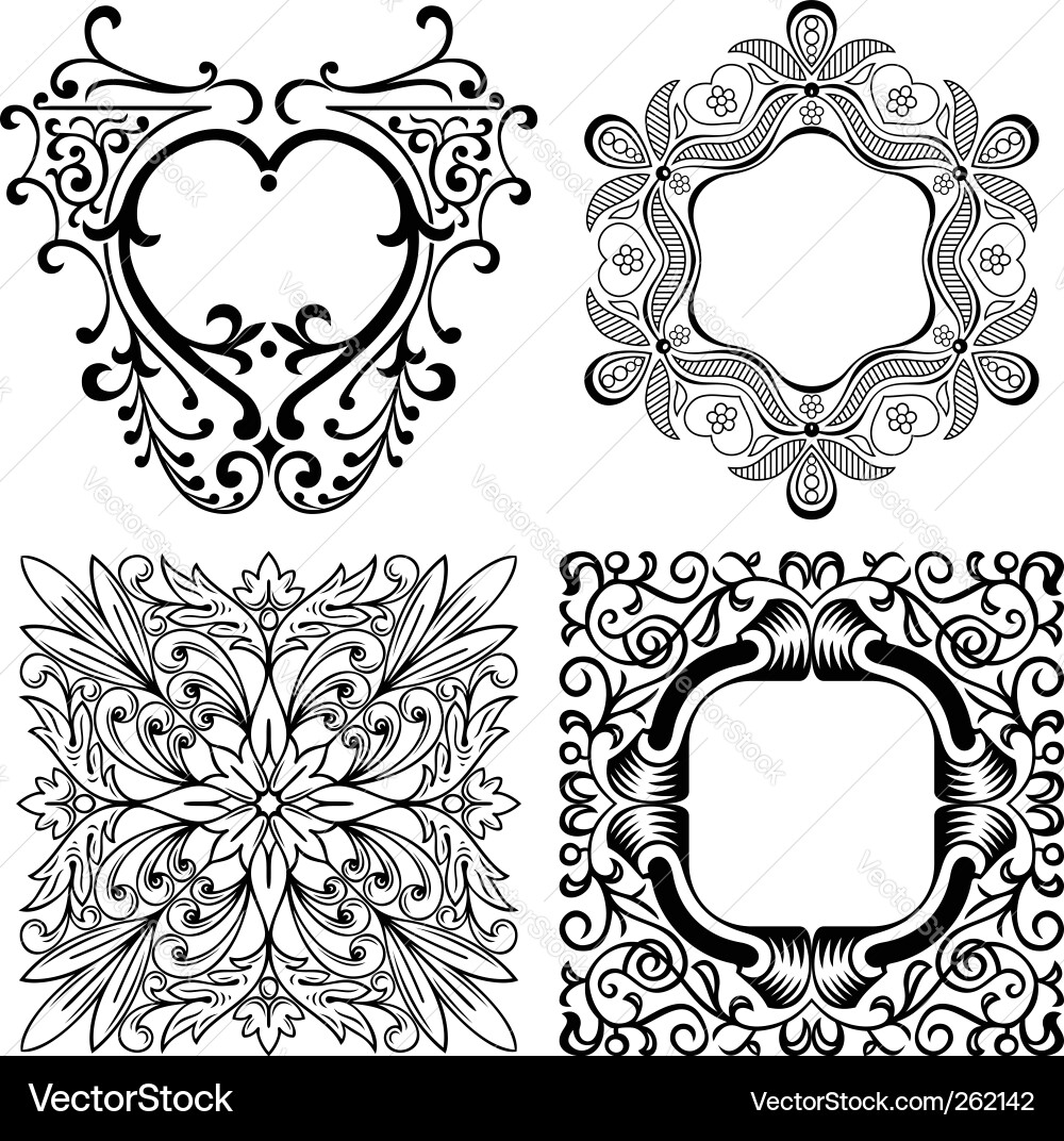 Ornate Frame Elements vector image