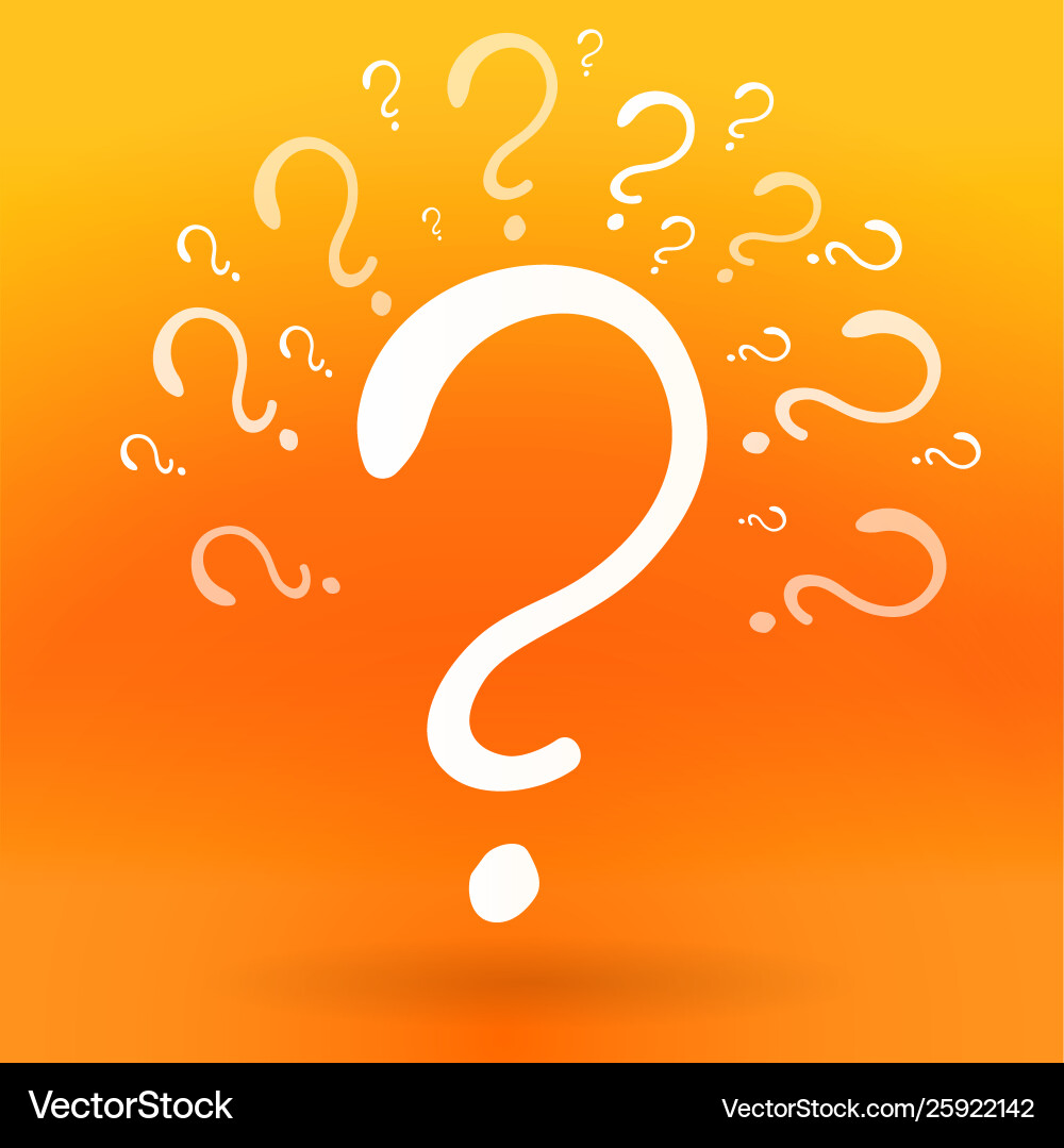 Question signs colorful problem and priority Question signs colorful problem and priority Vector Image