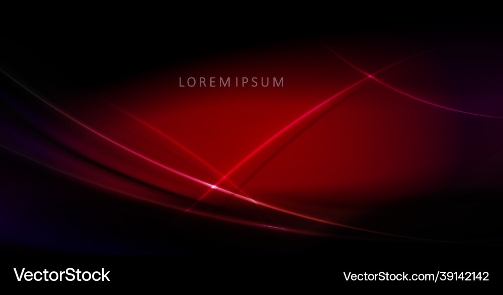 Red dark design texture with curved chaotic lines Red dark design texture with curved chaotic lines vector image
