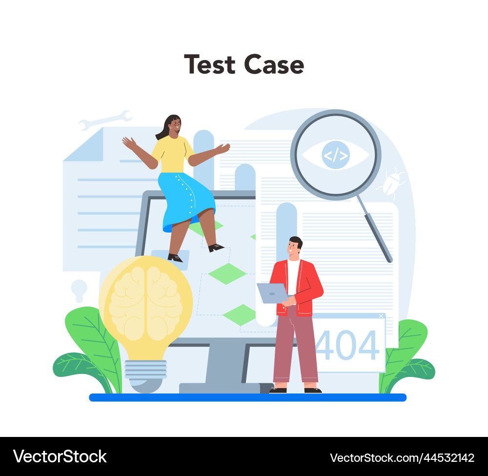 Software-Testkonzept Anwendung oder Website Software-Testkonzept Anwendung oder Website vektorbild