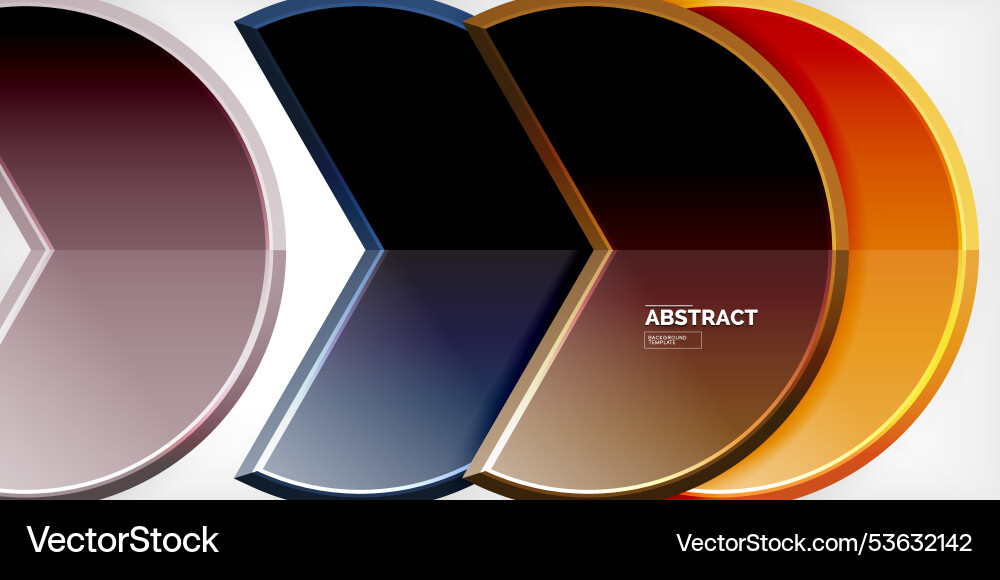 Trendy round shapes with triangular angle design Vector Image