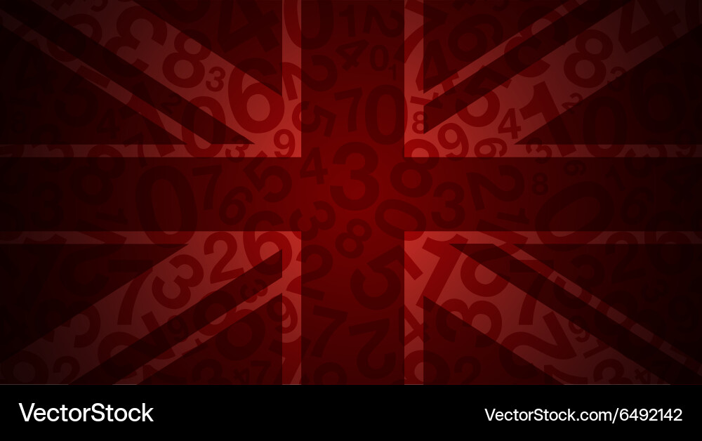 Union Jack Number Pattern Vector Image