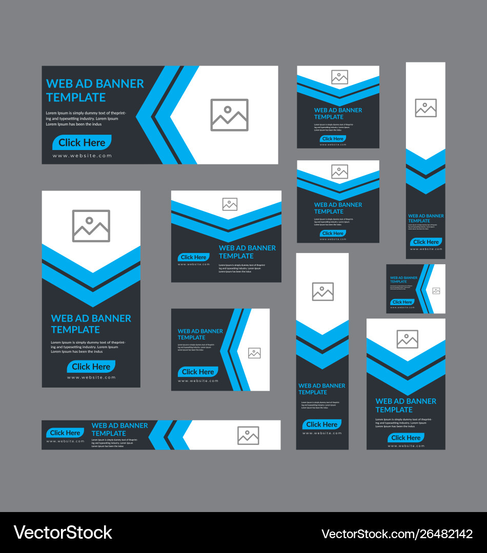 Web ad design vector image
