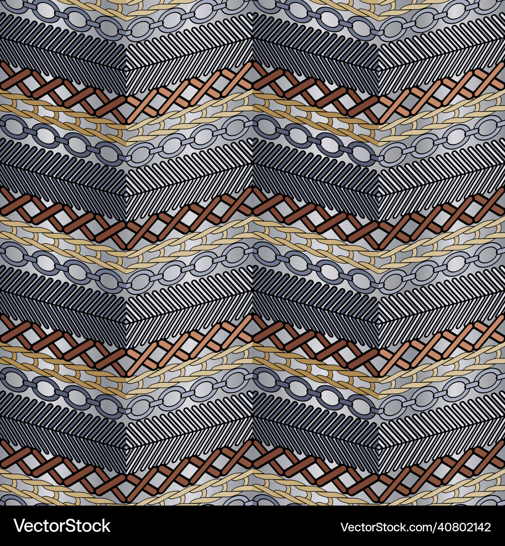 Zigzag 3d seamless pattern modern isometric zig Zigzag 3d seamless pattern modern isometric zig Vector Image