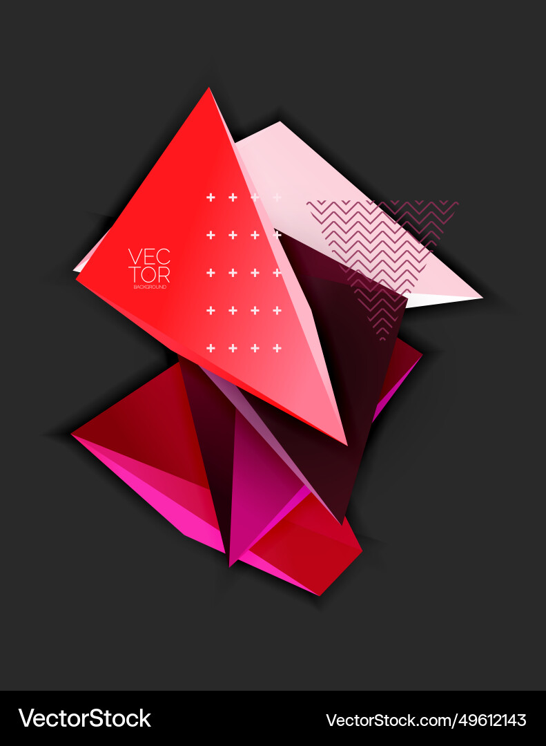 3d triangles geometric abstract background 3d triangles geometric abstract background vector image
