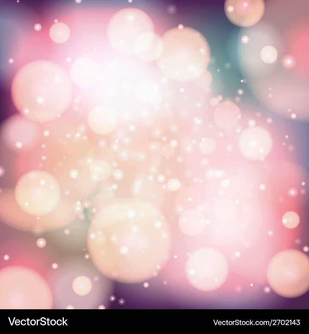 Abstract background with color bokeh lights Vector Image
