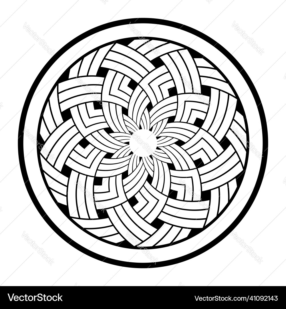 Abstract geometric circle pattern round design vector image
