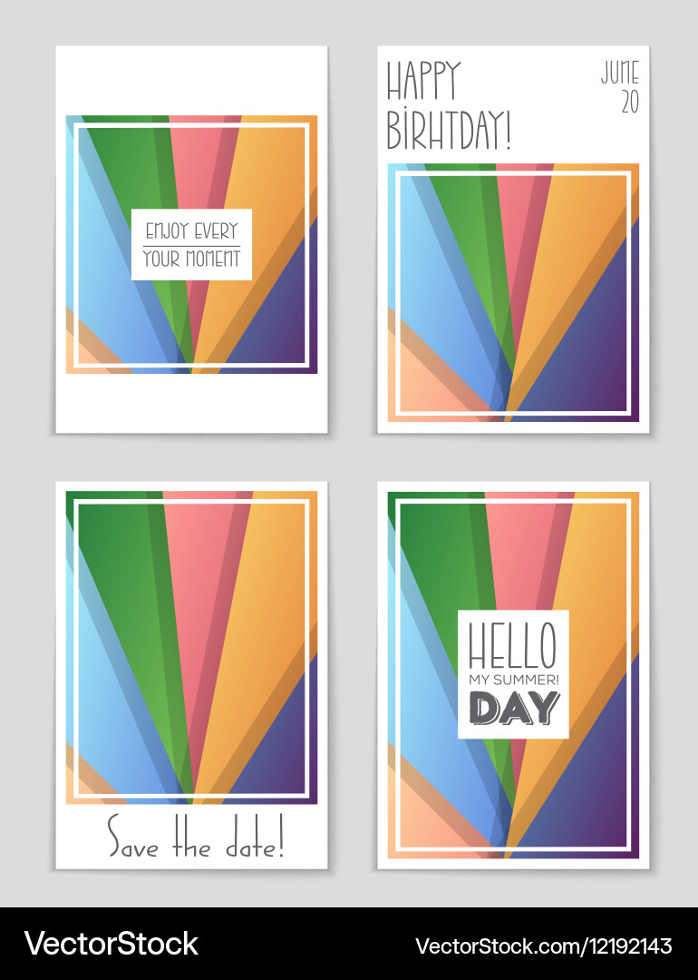 Abstract layout background set for art Vector Image