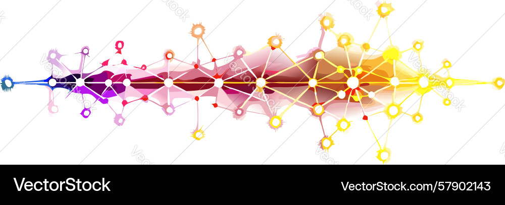 Abstract network connection colorful digital vector image