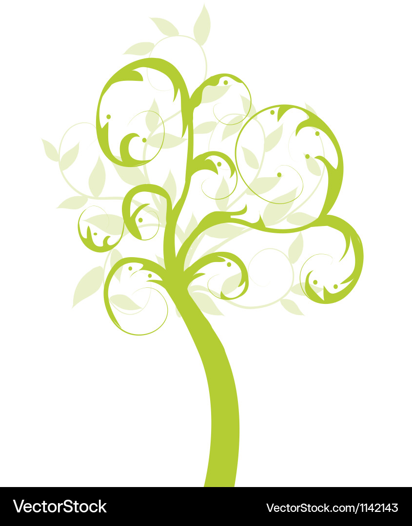 Abstract tree design vector image