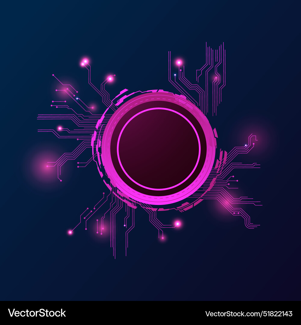 Ai abstract circuit purple scheme with lines vector image