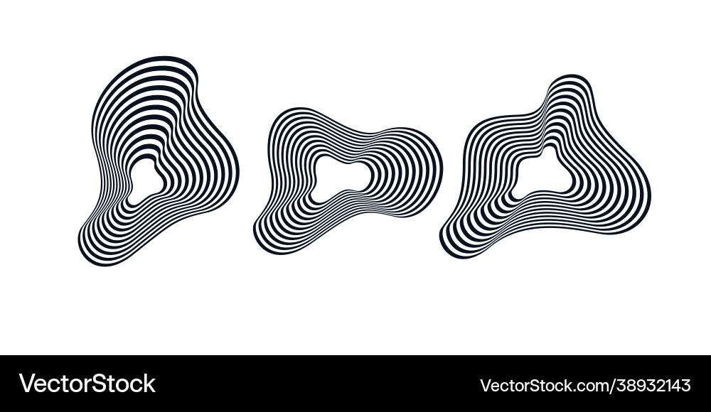 Amorphous element with effect visual vector image