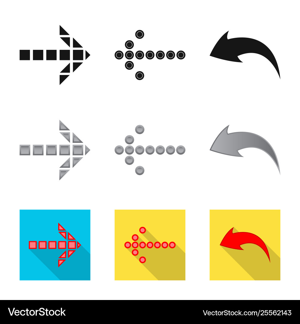Design element and arrow sign set Vector Image