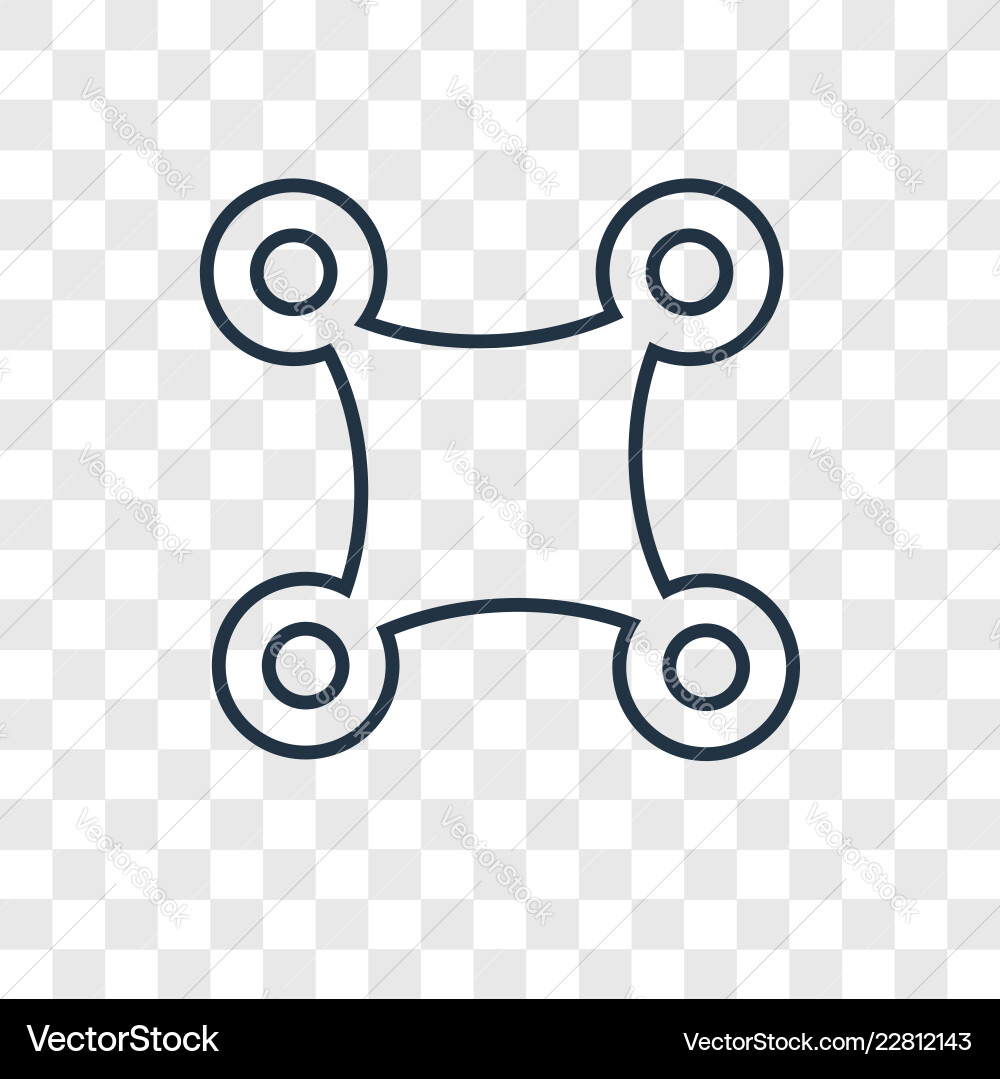 Drone concept linear icon isolated on transparent Drone concept linear icon isolated on transparent vector image