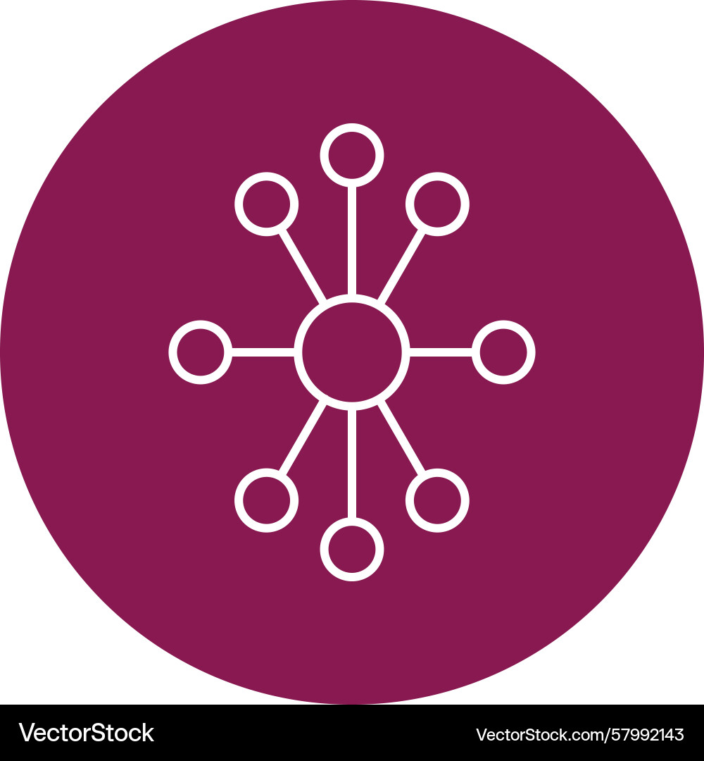 Network line multi circle Vector Image